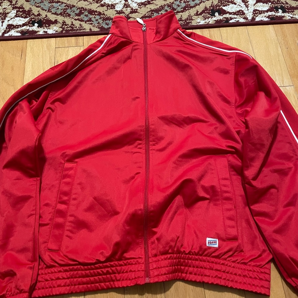 Used Soffee 2000's Red Track Zip Up Jacket, M